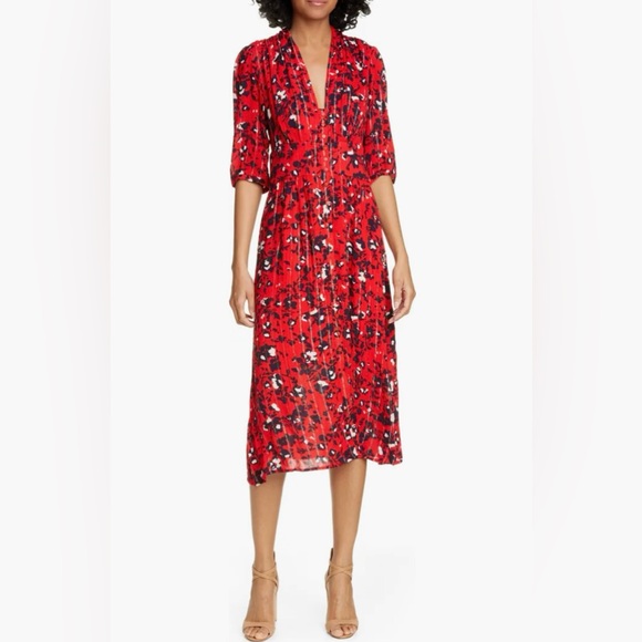ba&sh Dresses & Skirts - ba&sh Elfe Midi Dress rouge dress size medium size 2 style 1E19ELFE designer